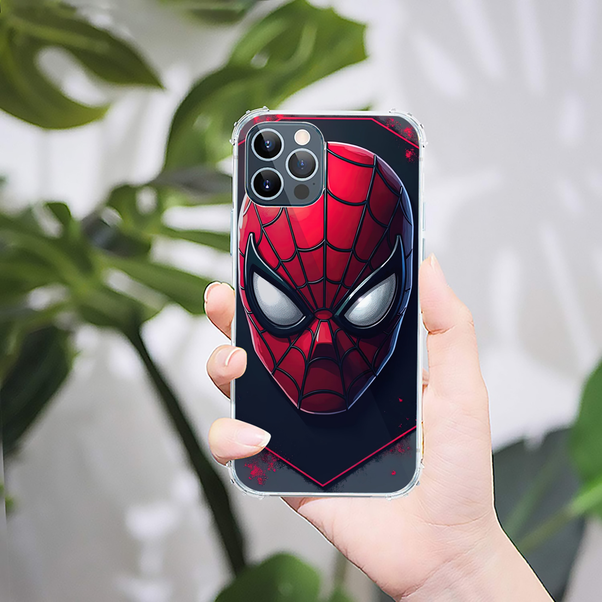 （画像用） Spider Man スパイダーマン 【iPhone 12シリーズ対応】透明スマホケース（クリアソフトケース）